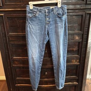 Anthropologie Blue Ankle Cropped Jeans
